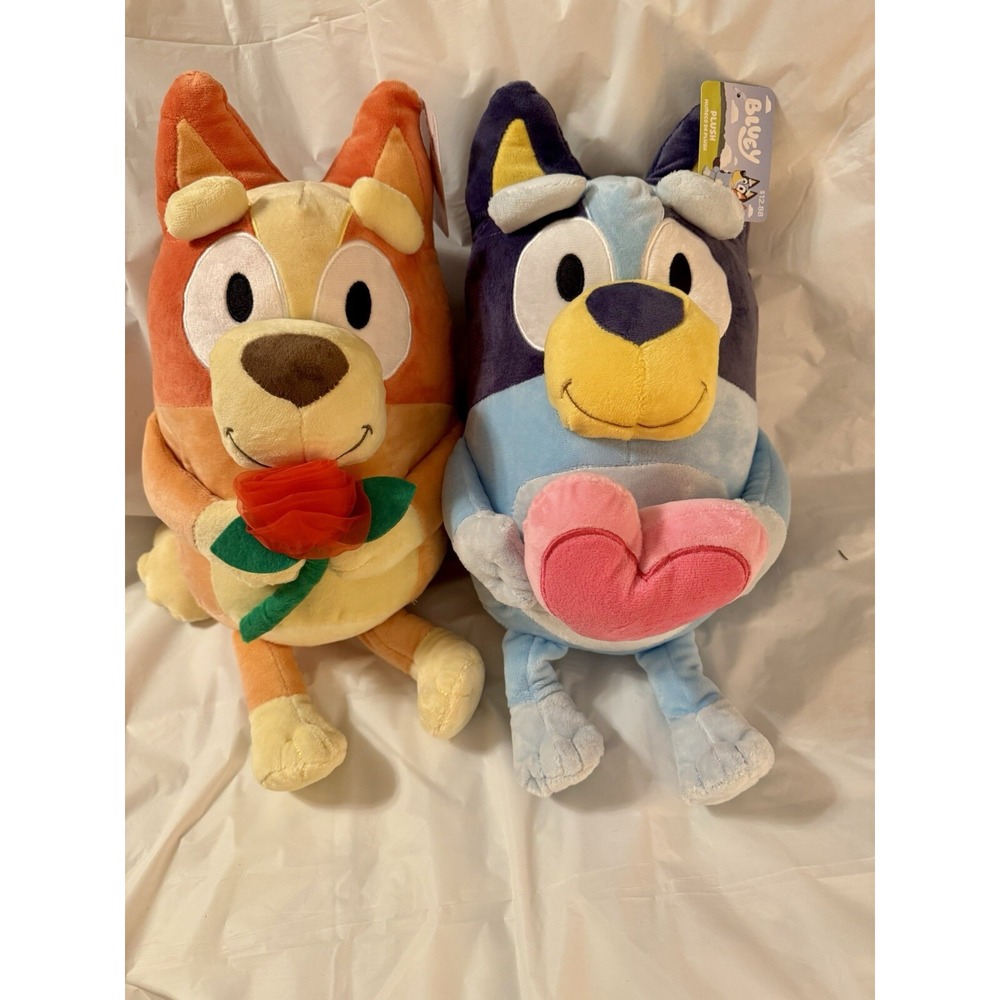 Bluey‎ and Bingo Valentine's 17" Plushies set